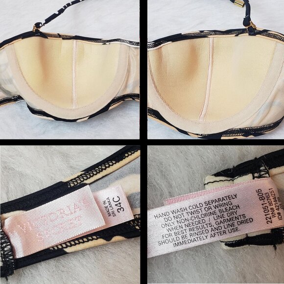 Victoria's Secret Sexy Animal Print Underwire Bikini Swim Suit Set w/ 2 bottoms - Picture 7 of 16